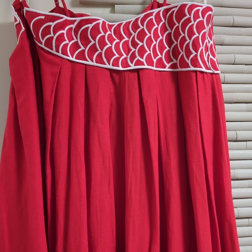 FARM Rio Red Maxi Dress with Fish Design - Picture 6 of 8
